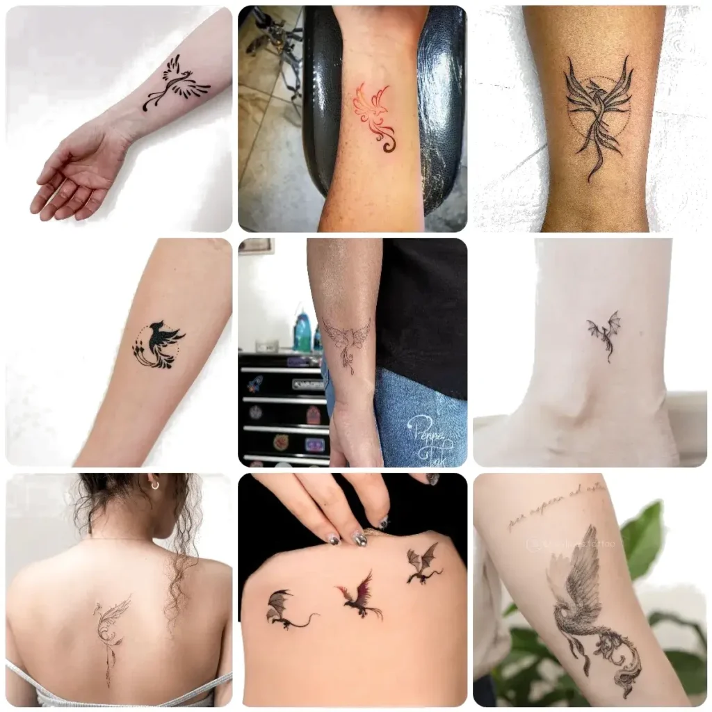idee tatuaggio fenice piccolo