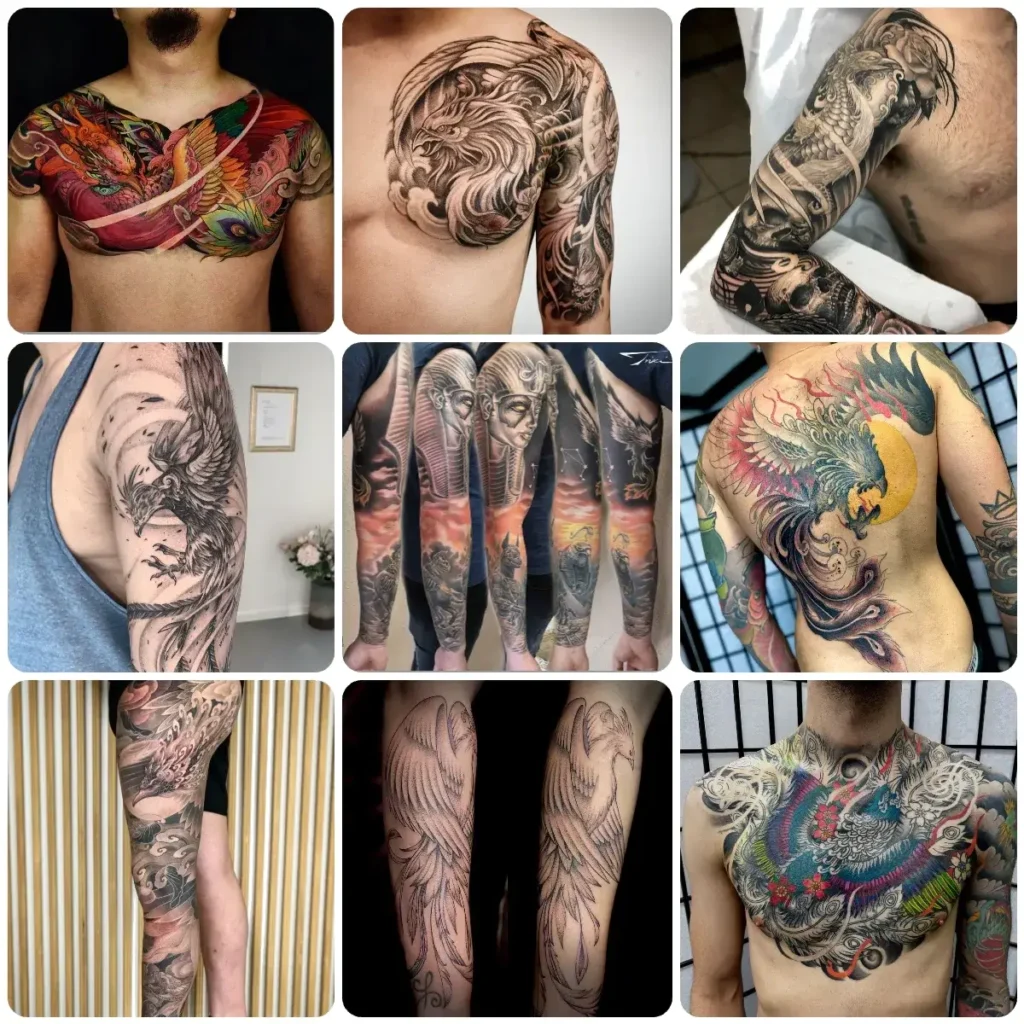 idee tatuaggio fenice uomo