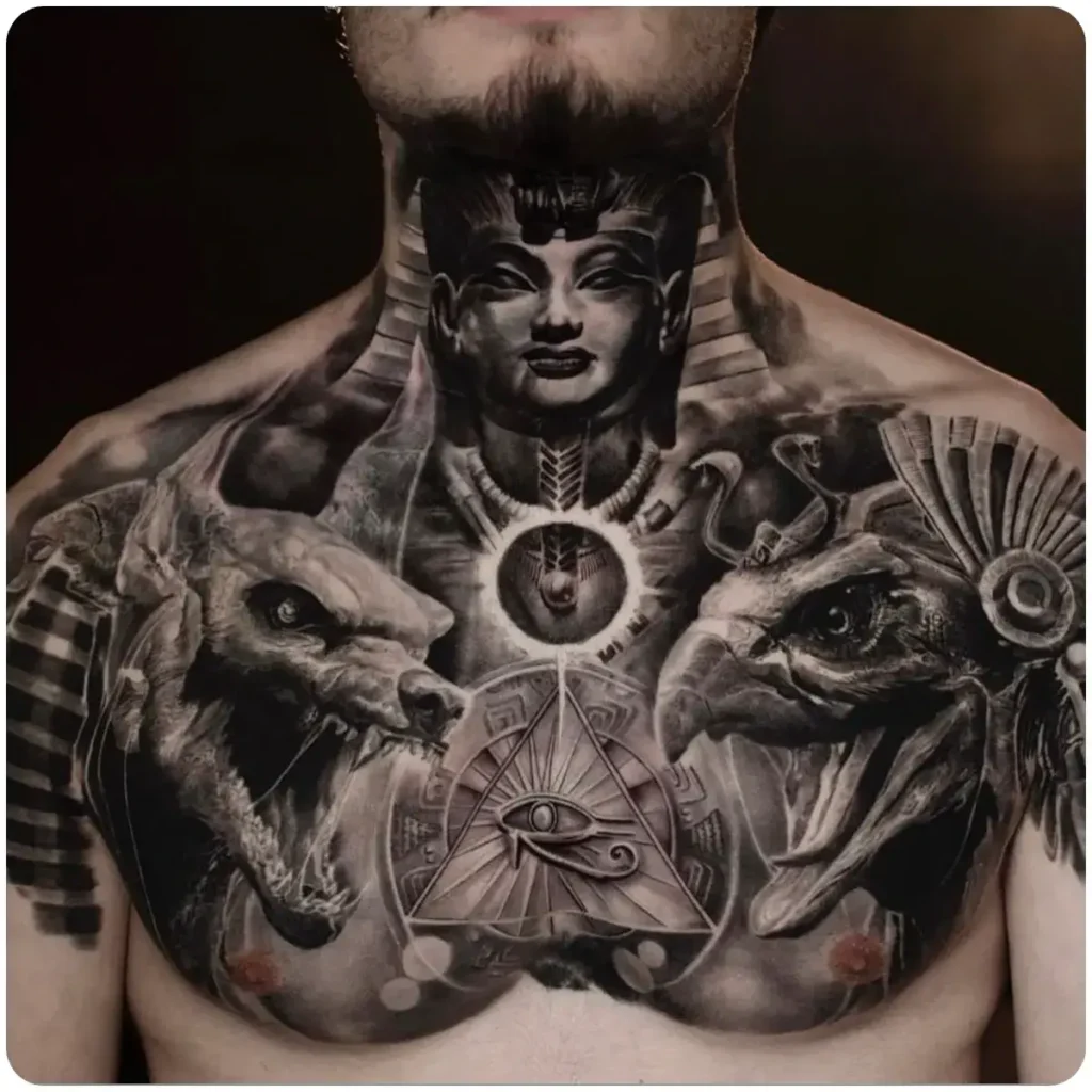 tatuaggio egiziano sfinge