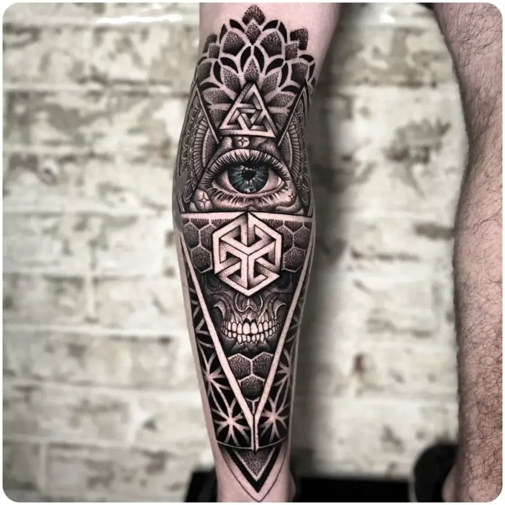 tatuaggio mandala occhio