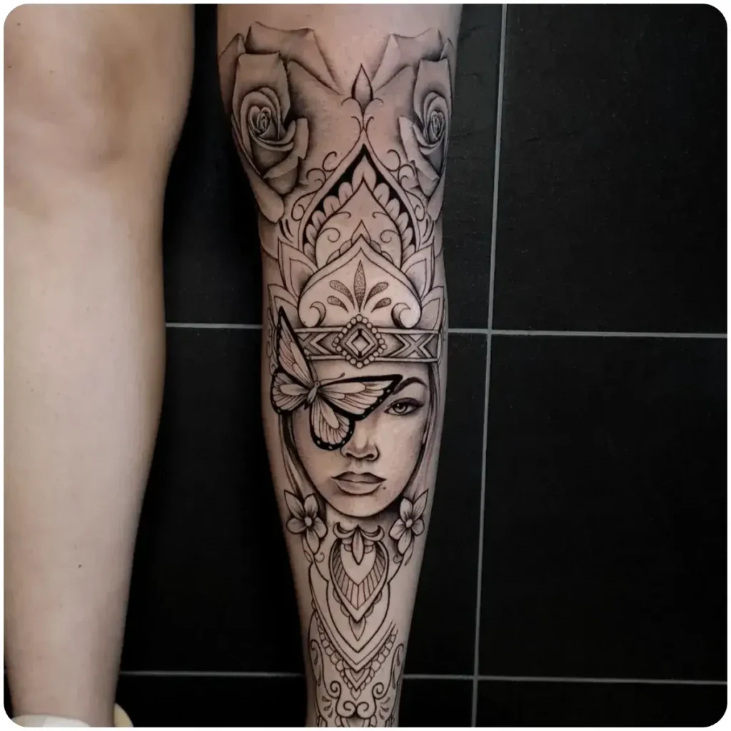 tatuaggio mandala rose