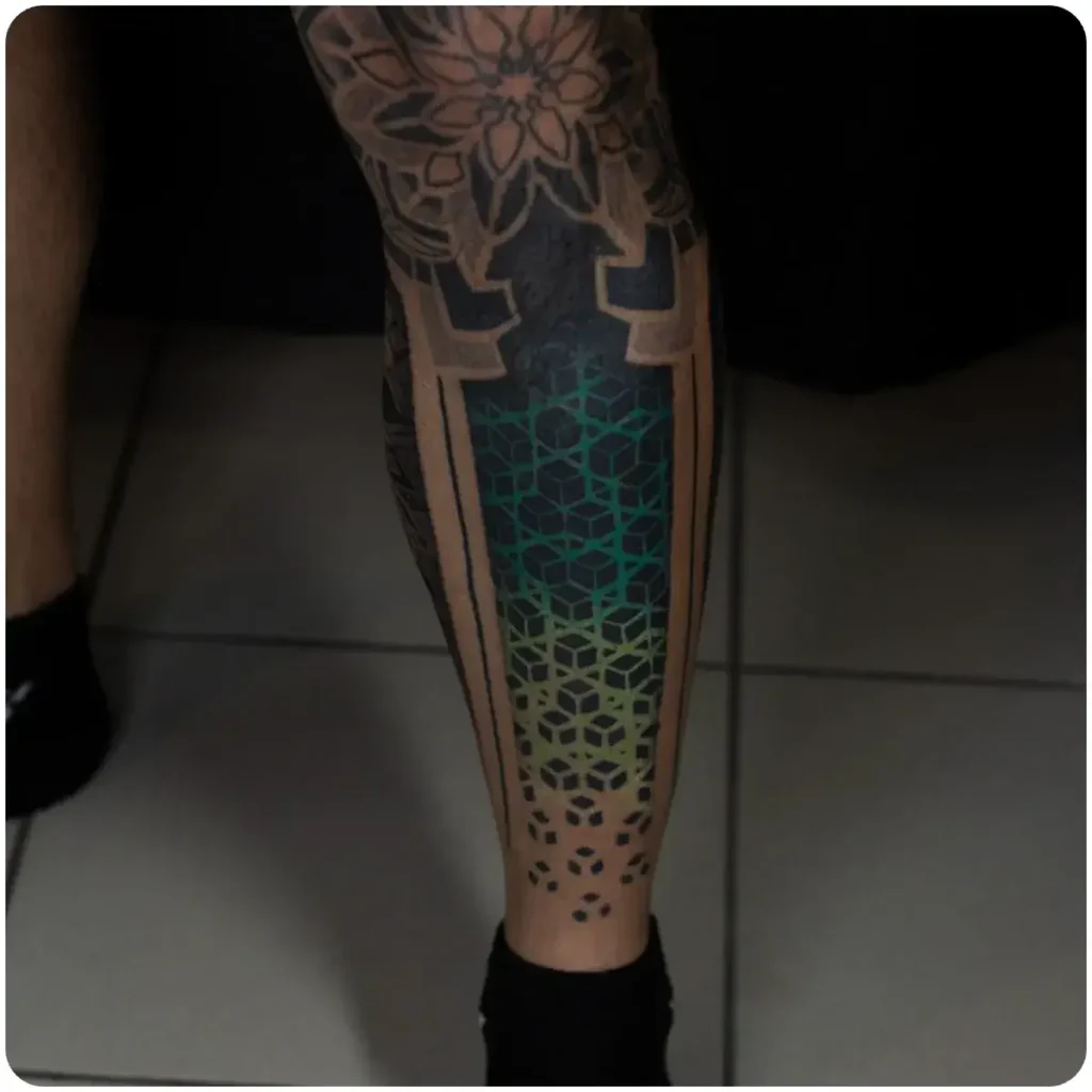 tatuaggio mandala verde