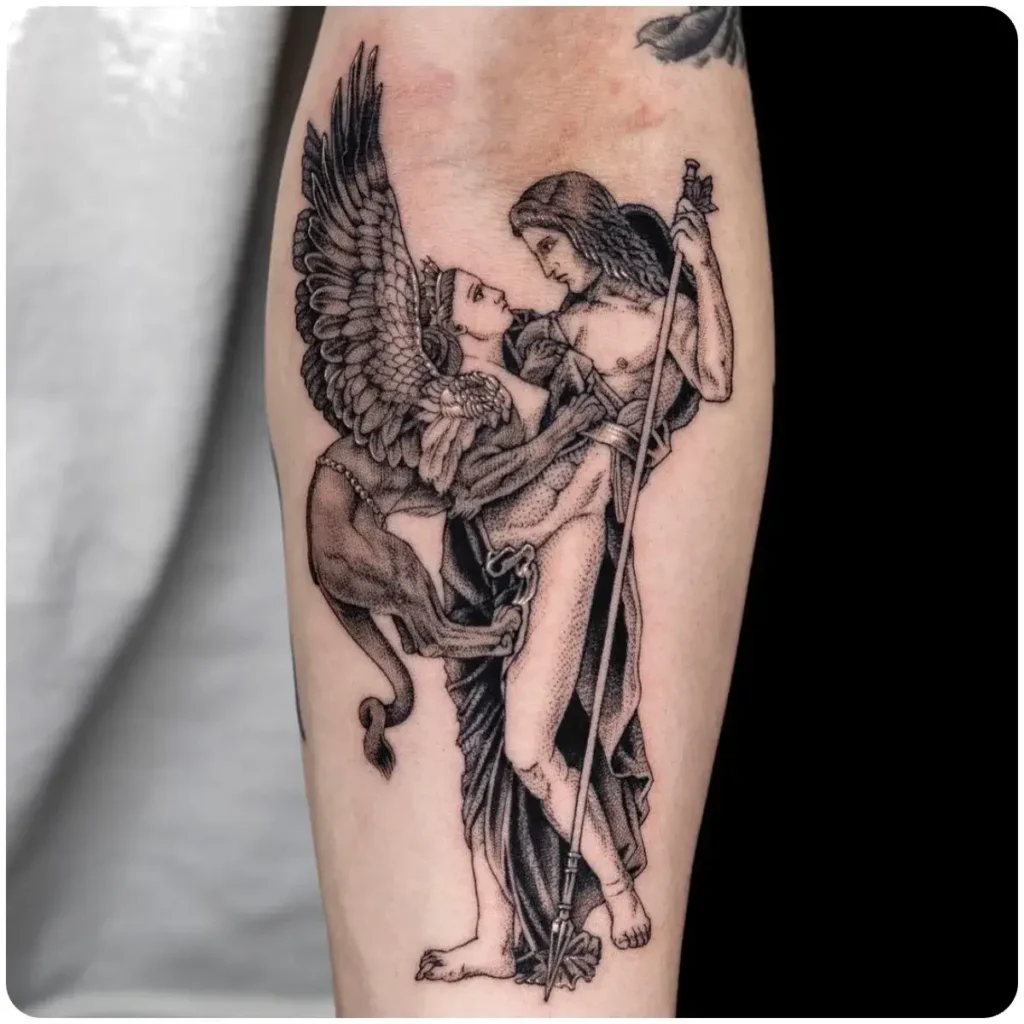 tatuaggio sfinge edipo