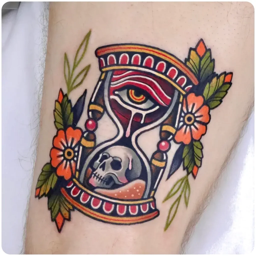 tatuaggio clessidra traditional