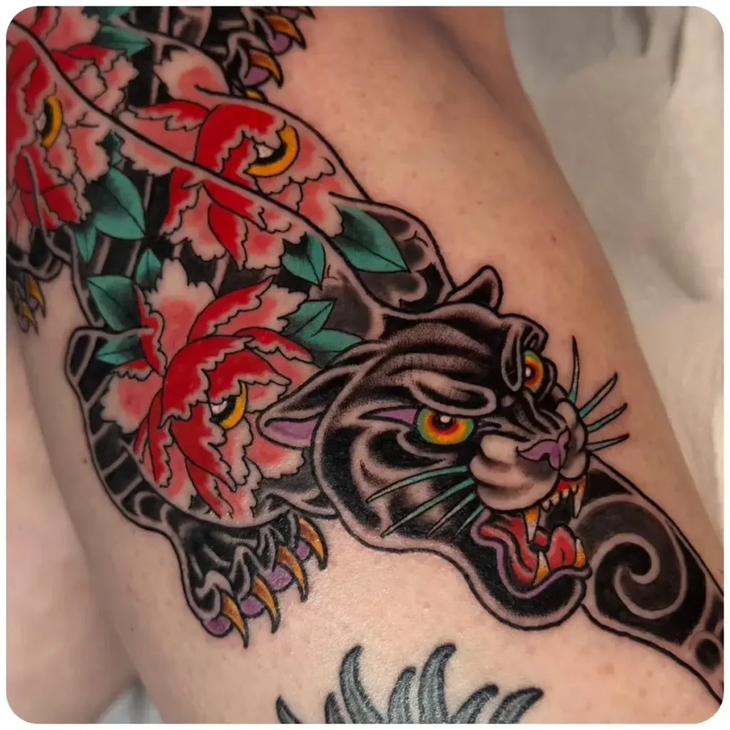 tatuaggio pantera giapponese
