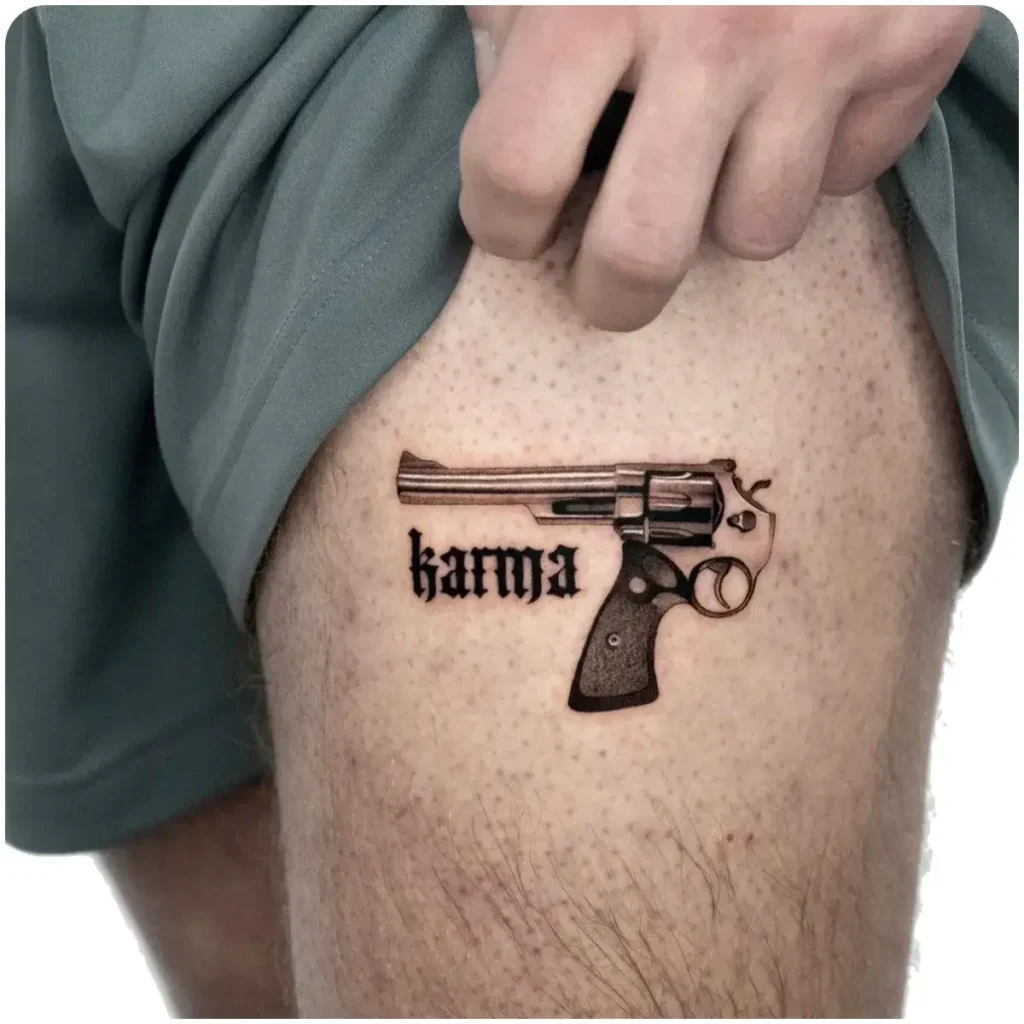 tatuaggio pistola karma