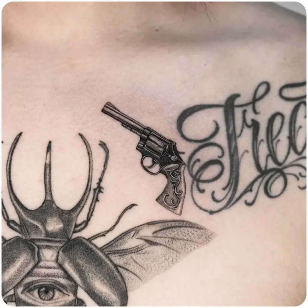 tatuaggio pistola piccolo