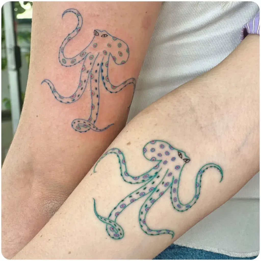 tatuaggio polipo coppia