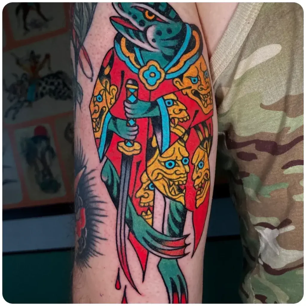 tatuaggio rana katana
