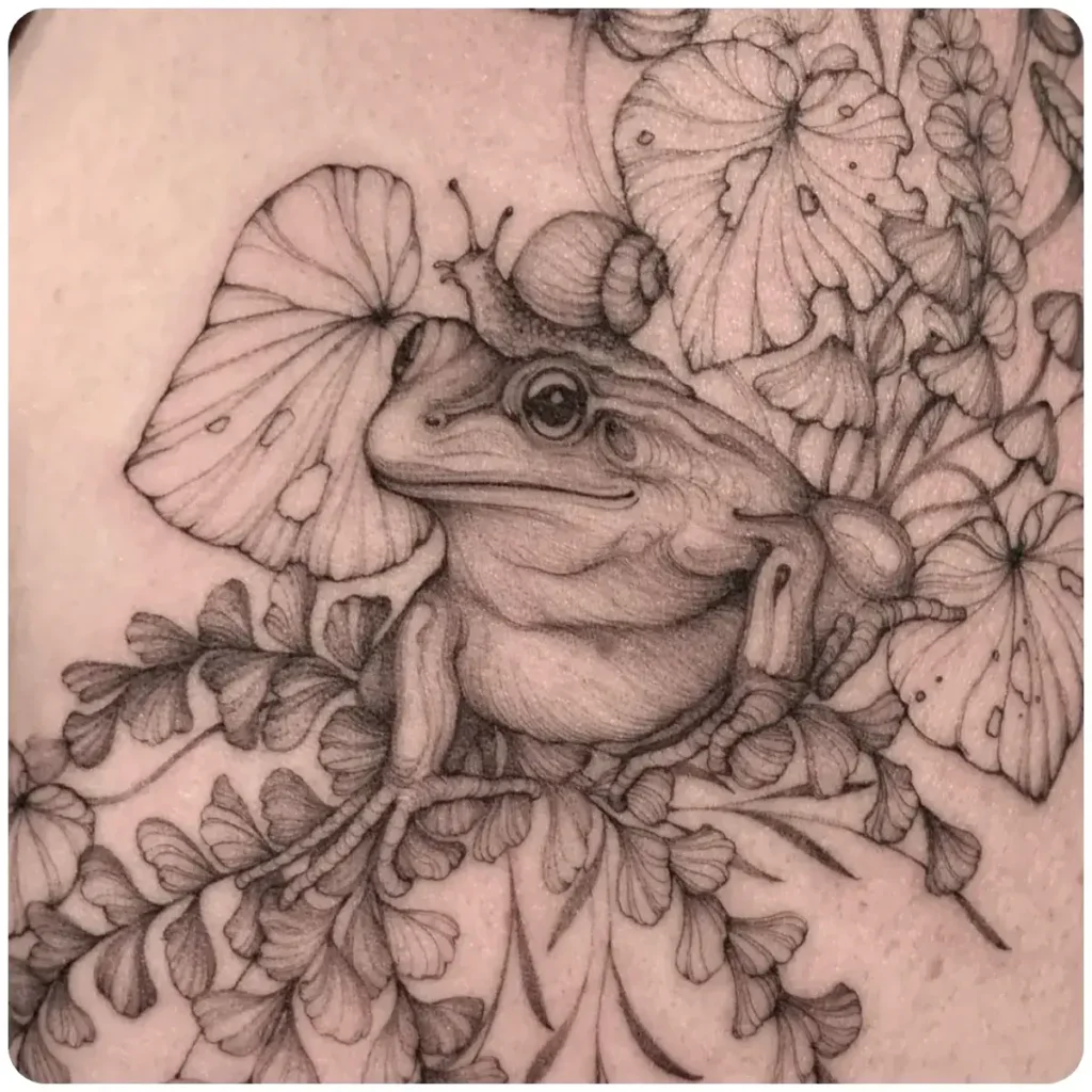 tatuaggio rana natura