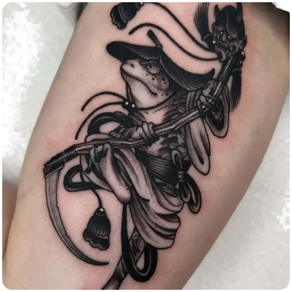 tatuaggio rana samurai