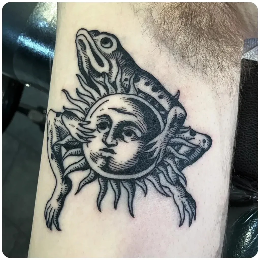tatuaggio rana sole