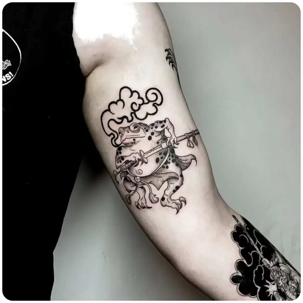 tatuaggio rana spada