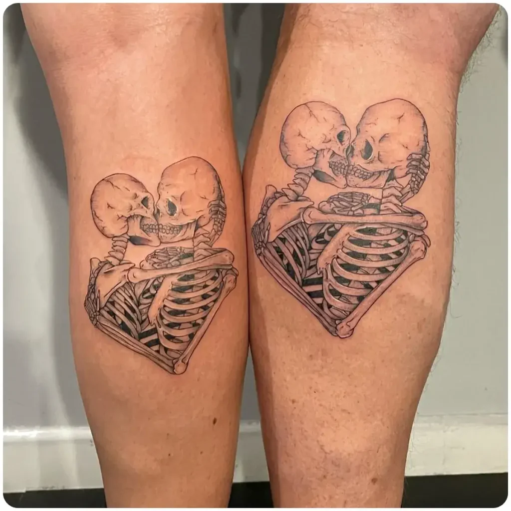 tatuaggio teschio coppia